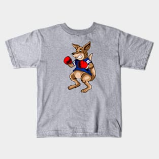 Cartoon Kangaroo Boxer Kids T-Shirt